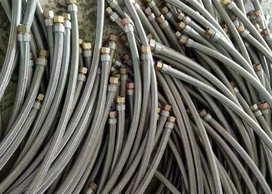 Stainless Steel Metal Hose , Stainless Steel Flex Hose Customized Length With Flange
